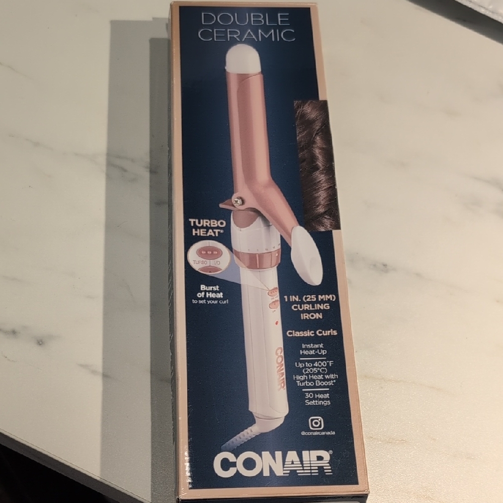 Conair Double Ceramic Curling Iron - Rose Gold
